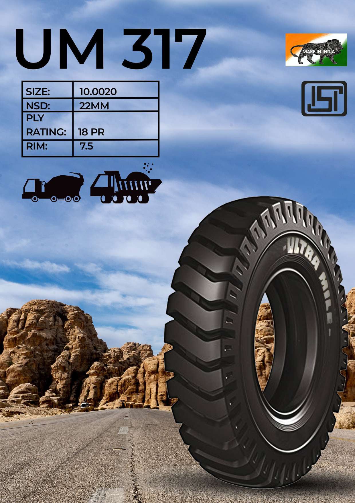 ULTRAMILE 317 MINING NYLON TYRE